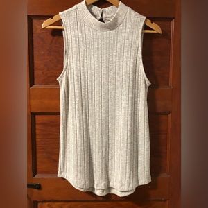 Pure + Good Womens Mocked Tank Top Sleeveless Shirt Size M Cream